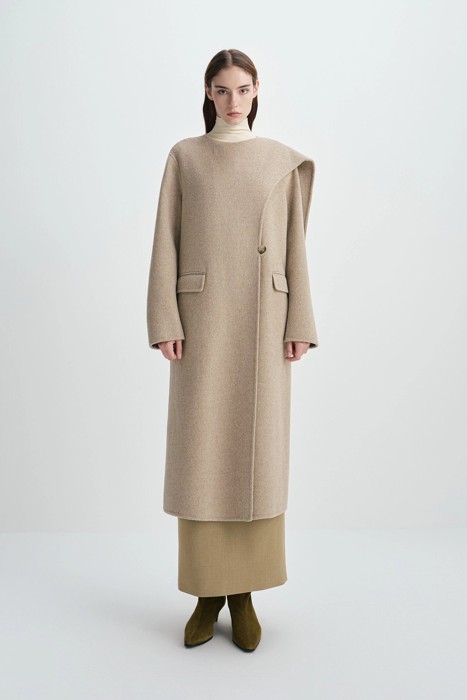 Milagros Scarf Handmade Coat Oak