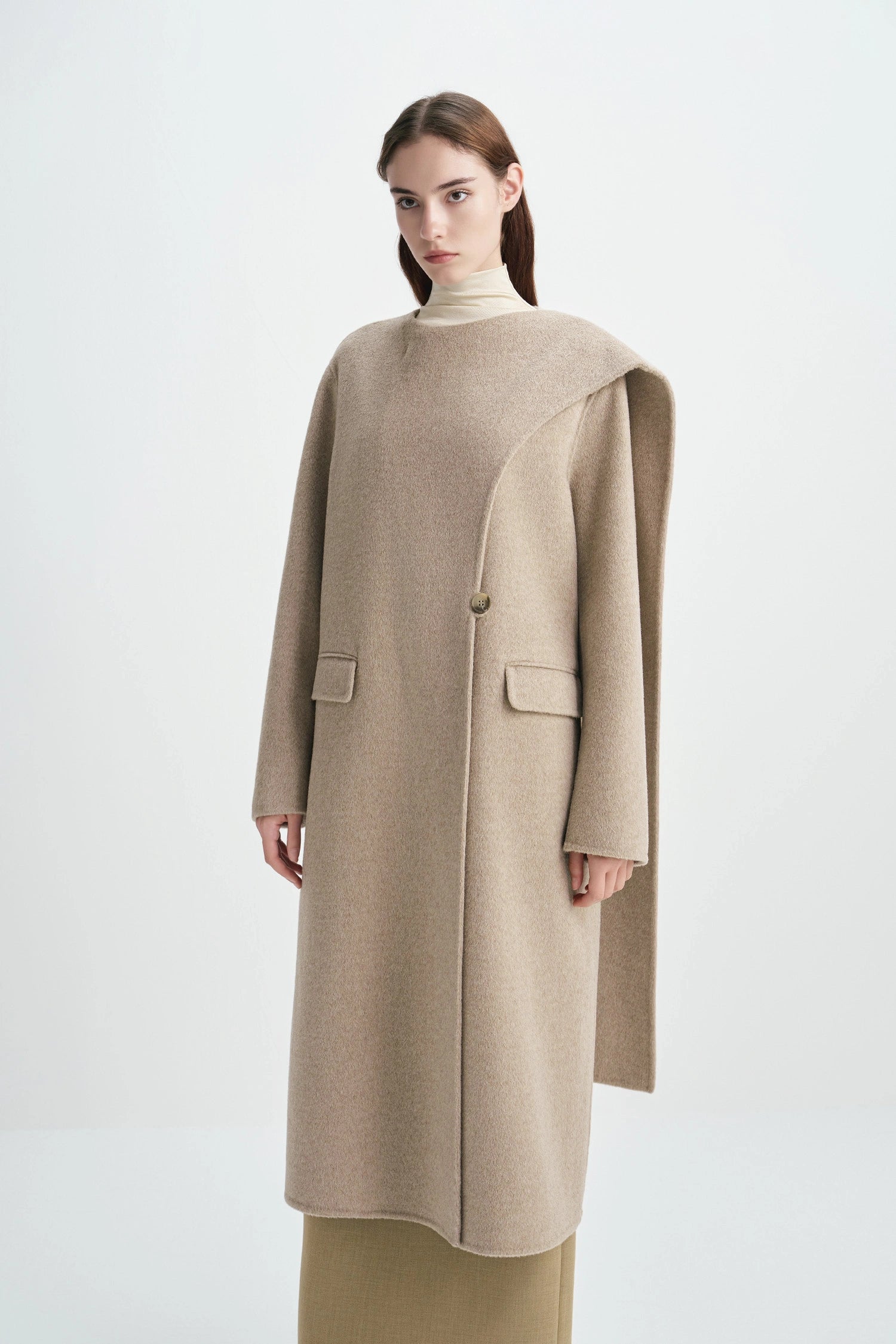 Milagros Scarf Handmade Coat Oak