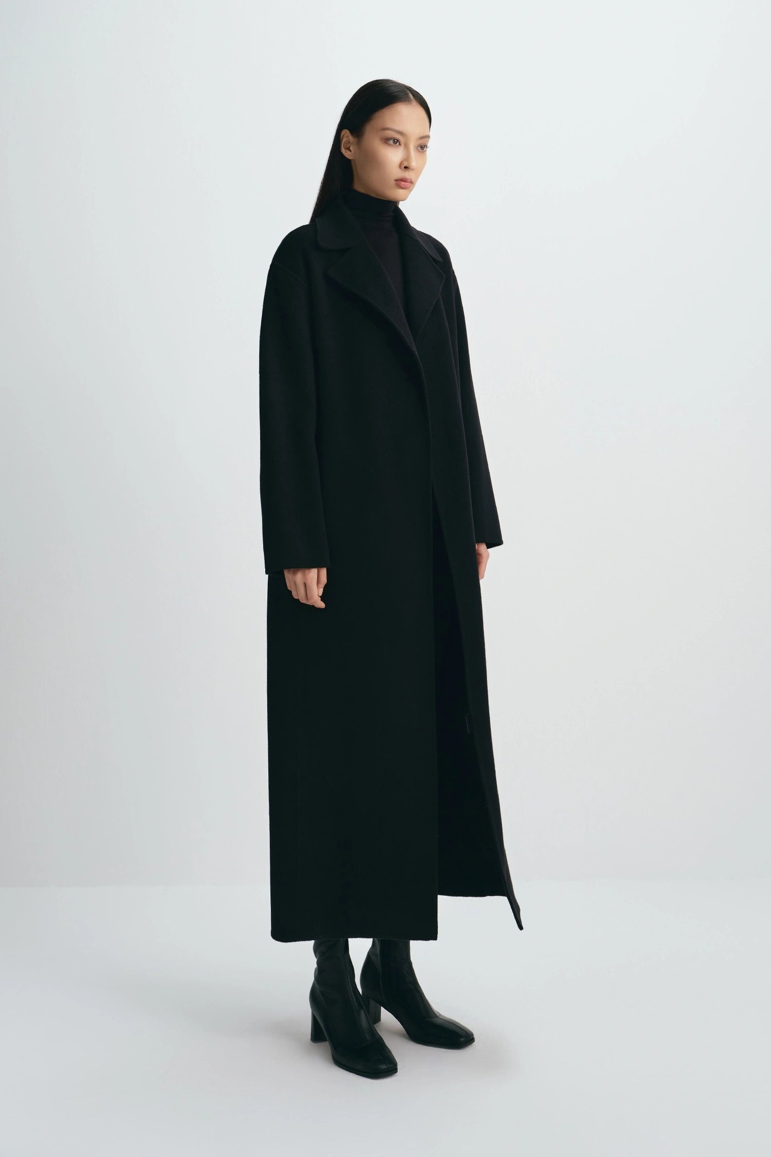 Alfie Belted Handmade Coat Black