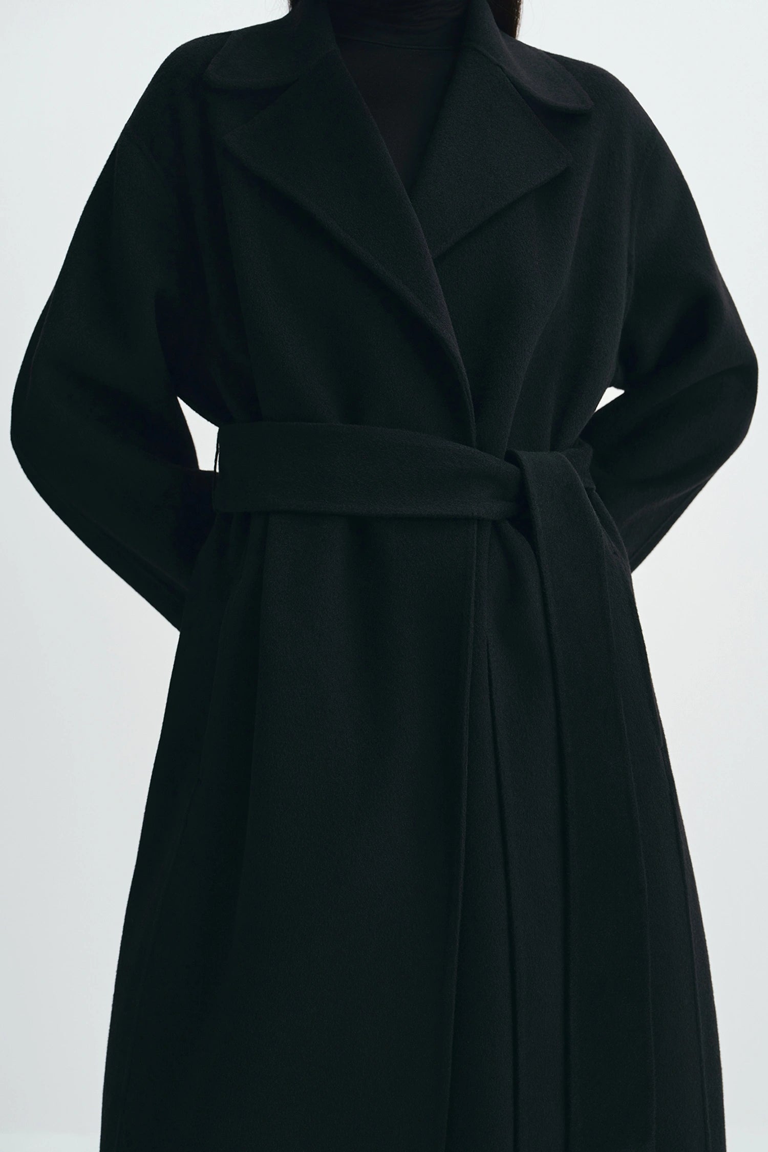 Alfie Belted Handmade Coat Black