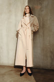 Olga Belted Handmade Coat Buttercream