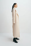 Olga Belted Handmade Coat Buttercream