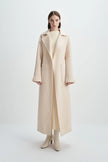 Olga Belted Handmade Coat Buttercream
