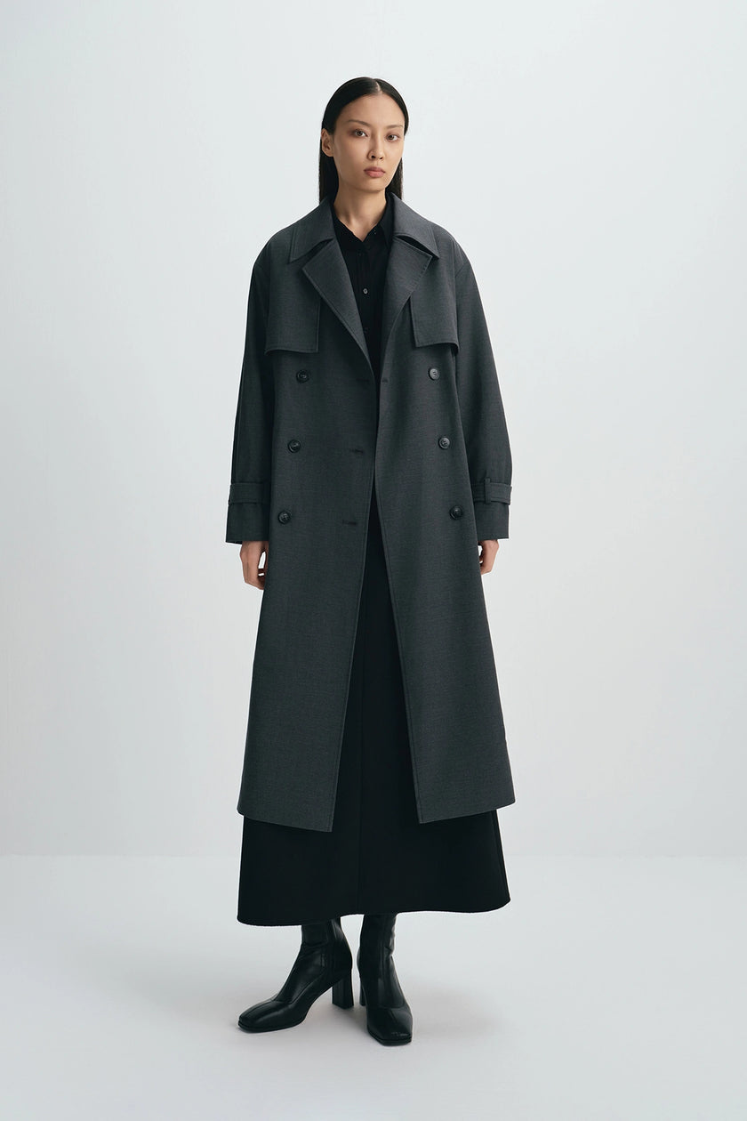 Gavin Trench Coat H.Charcoal