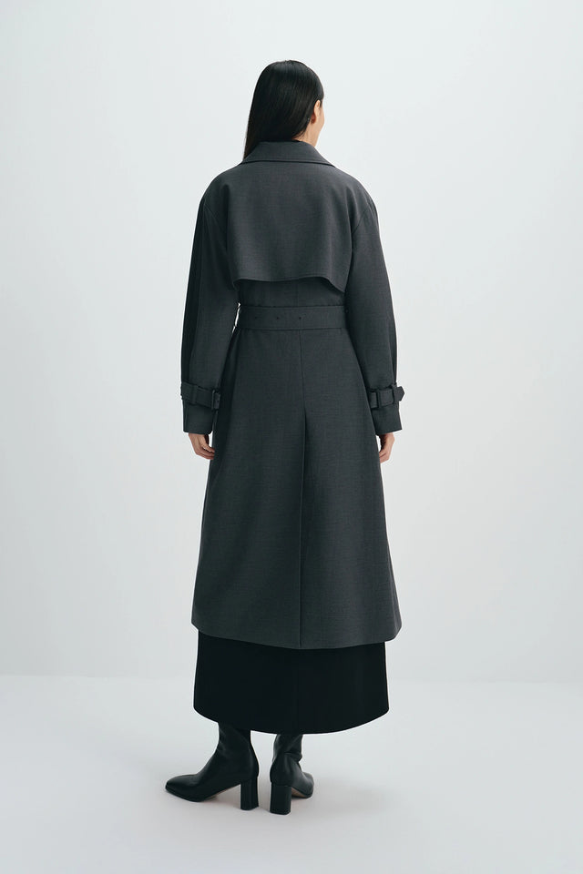 Gavin Trench Coat H.Charcoal