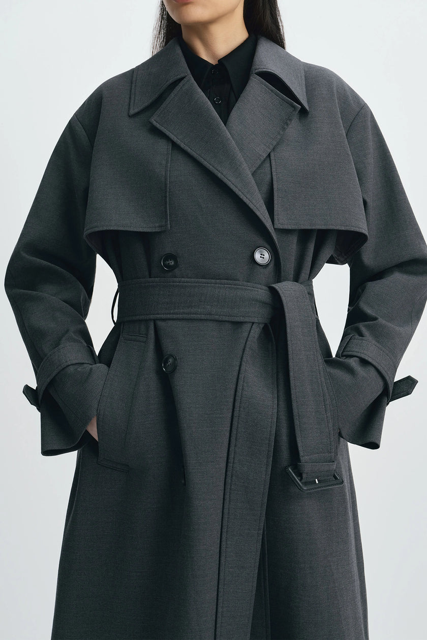 Gavin Trench Coat H.Charcoal