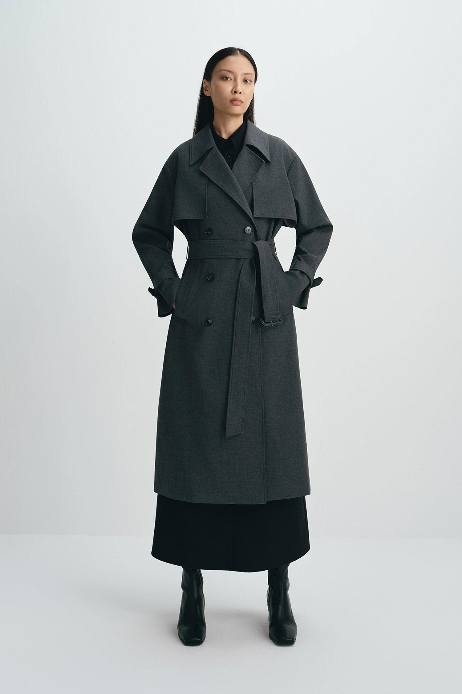 Gavin Trench Coat H.Charcoal