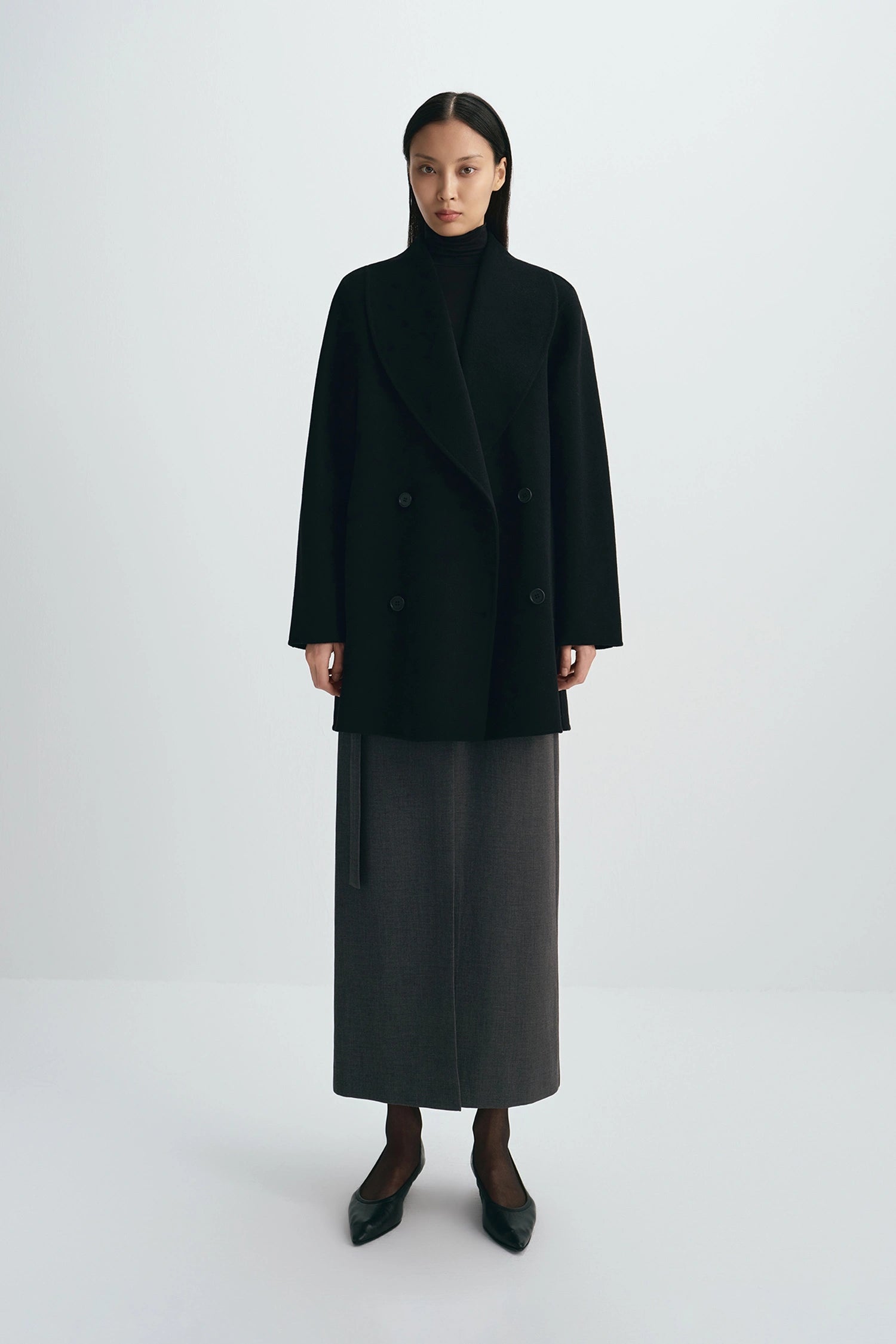 Rahi Double Breast Coat Black