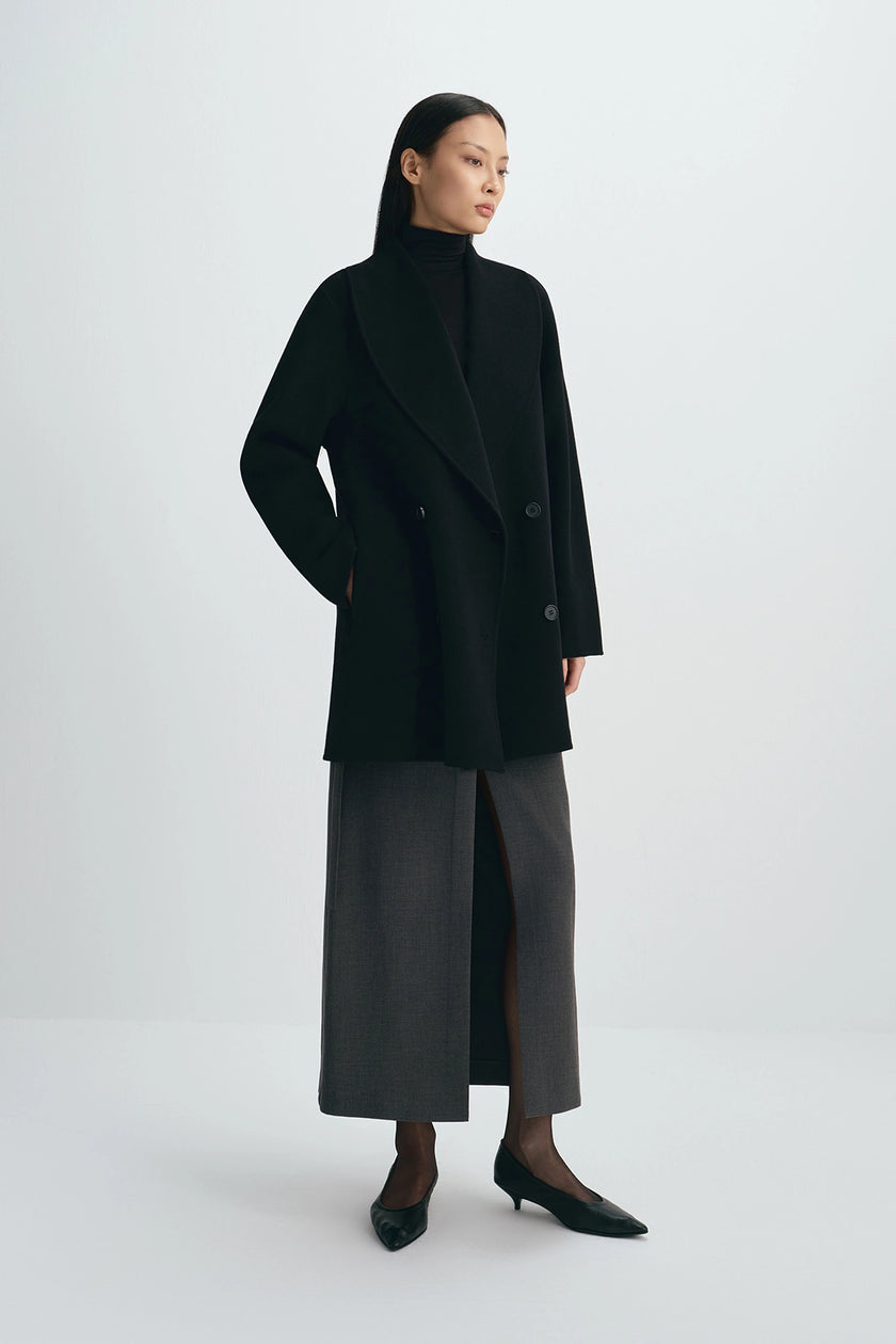 Rahi Double Breast Coat Black