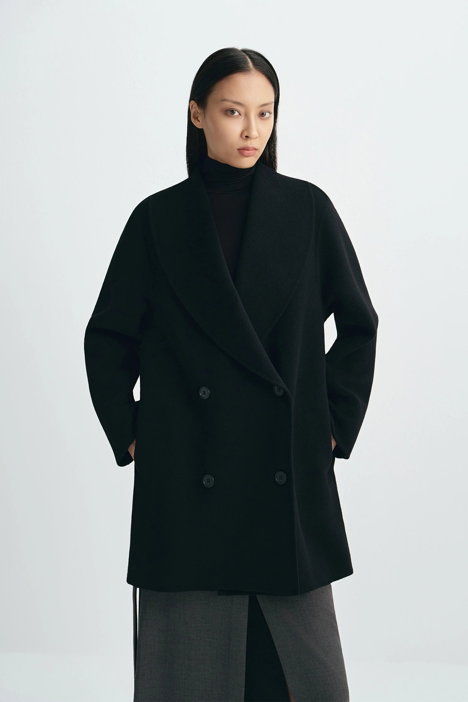 Rahi Double Breast Coat Black