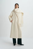 Greta Scarf Coat Creme