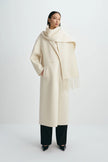 Greta Scarf Coat Creme