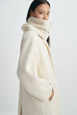 Greta Scarf Coat Creme
