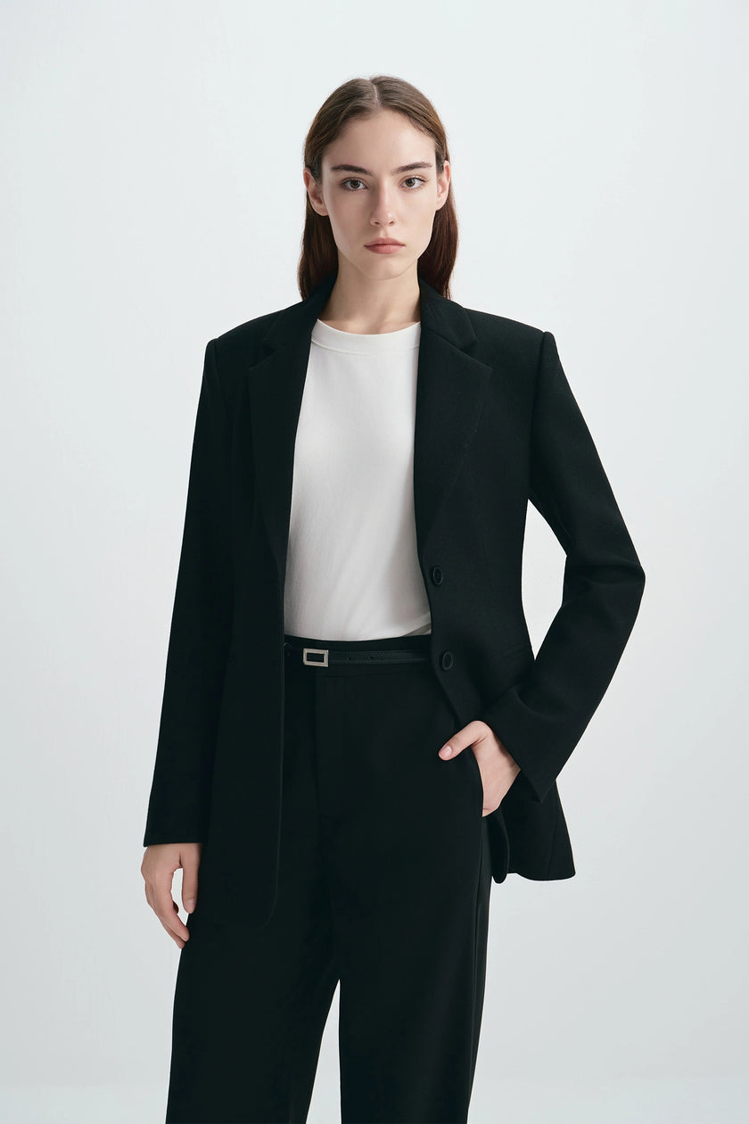Gala Single Breast Blazer Black