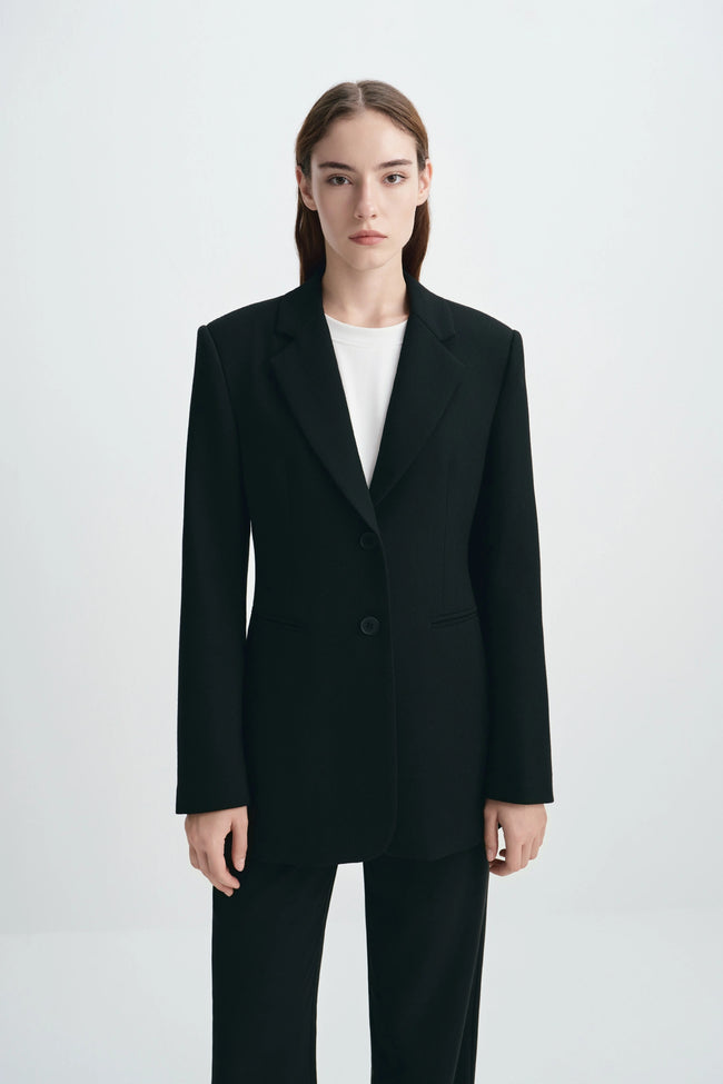 Gala Single Breast Blazer Black