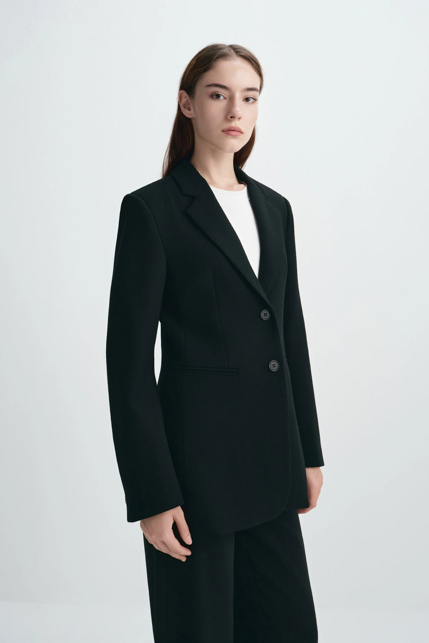 Gala Single Breast Blazer Black
