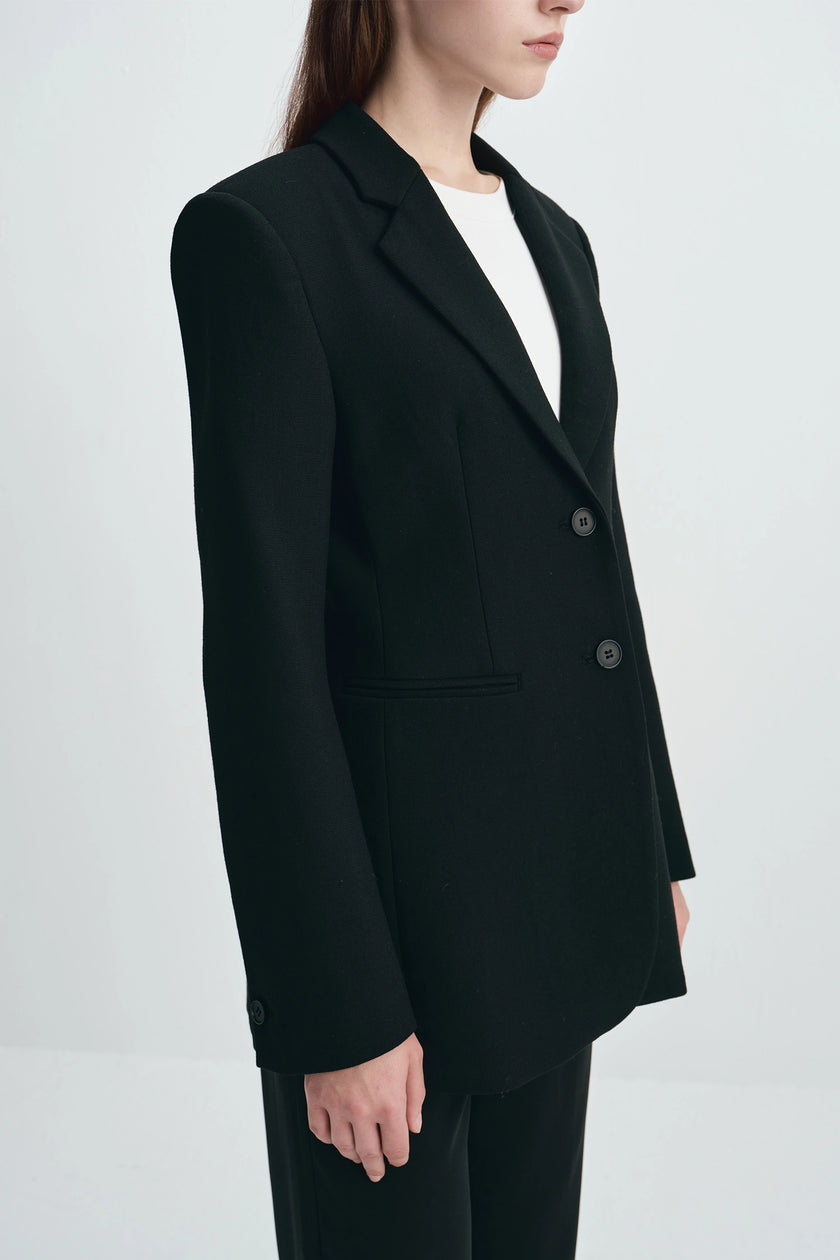 Gala Single Breast Blazer Black