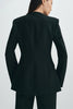 Dion Collarless Blazer Black