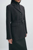 Roan Belted Wool Blazer H.Charcoal