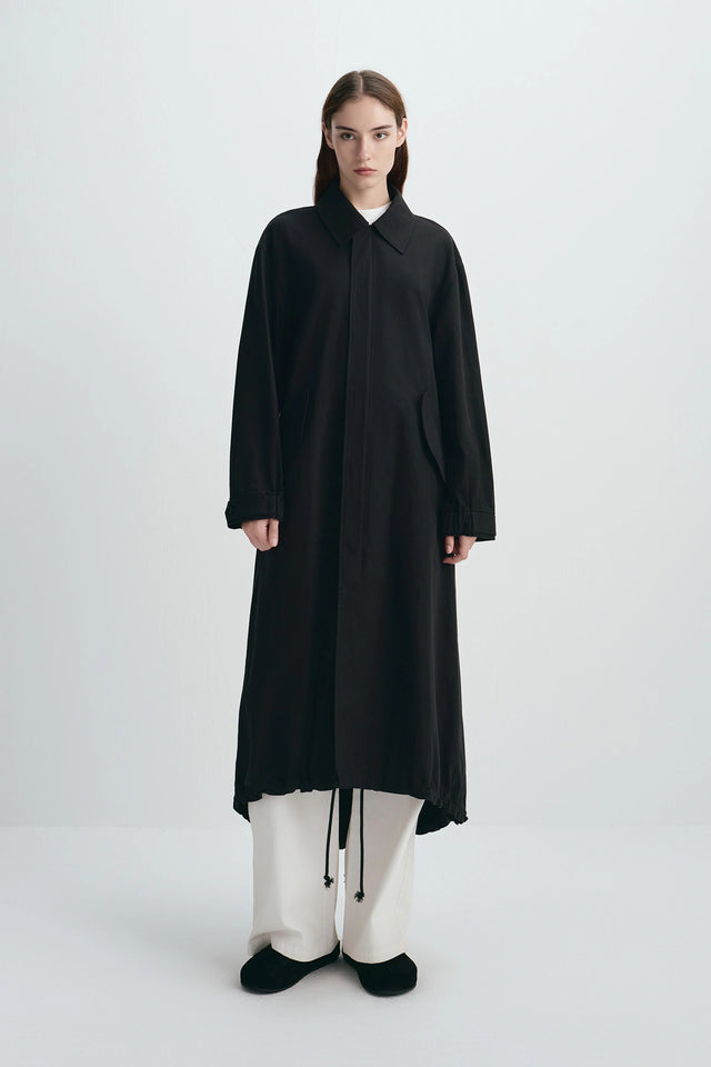 Astra Midi Anorak Jacket Black