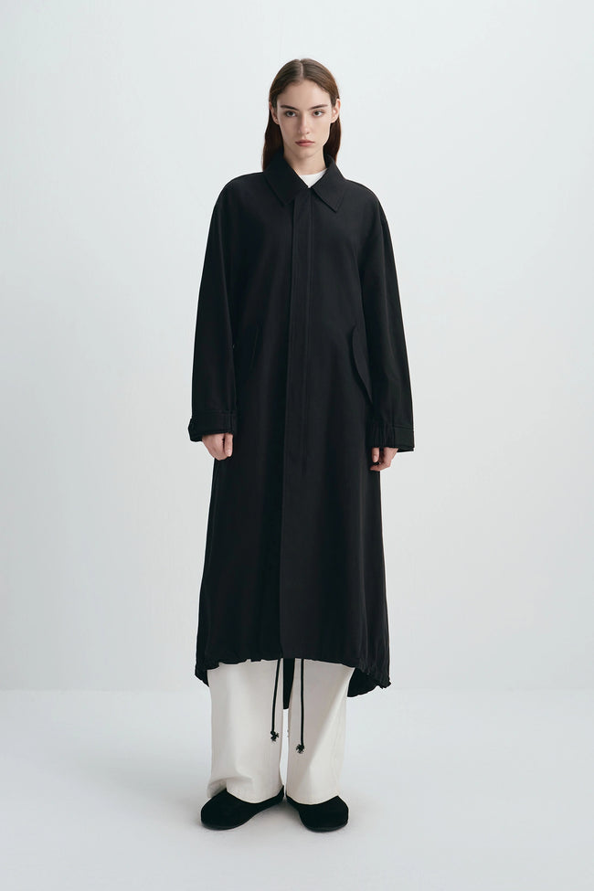 Astra Midi Anorak Jacket Black