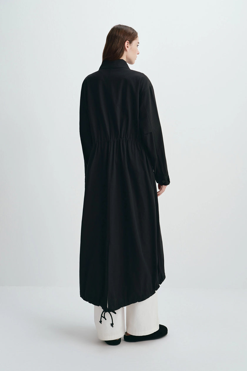 Astra Midi Anorak Jacket Black