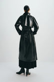 Hyde Shiny Pu Trench Coat Black