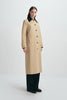 Vinni Pu Collar Car Coat Khaki