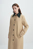 Vinni Pu Collar Car Coat Khaki