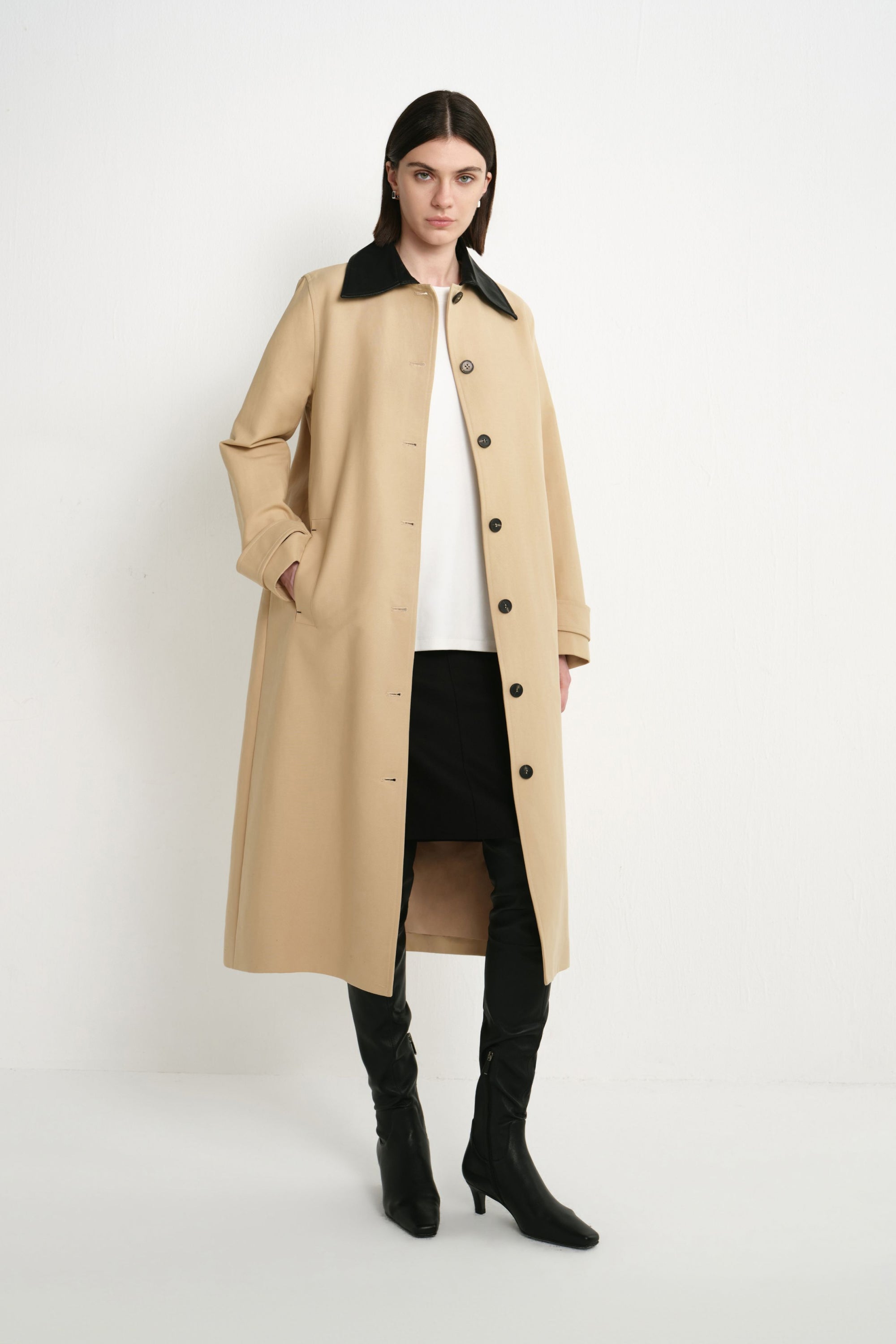 Vinni Pu Collar Car Coat