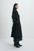 Easton Leather Collar Trench Coat Black