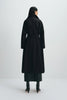 Easton Leather Collar Trench Coat Black