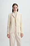 Kemi Button Front Blazer Buttercream