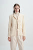 Kemi Button Front Blazer Buttercream