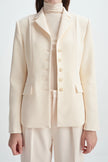 Kemi Button Front Blazer Buttercream