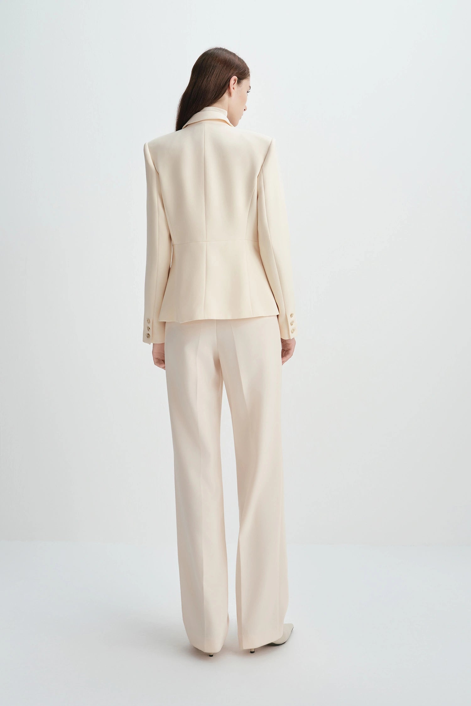 Kemi Button Front Blazer Buttercream