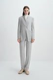 Dun Collarless Blazer Grey Melange