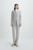 Dun Collarless Blazer Grey Melange