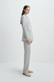 Dun Collarless Blazer Grey Melange