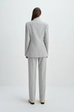 Dun Collarless Blazer Grey Melange