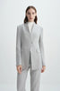 Dun Collarless Blazer Grey Melange
