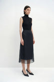 Lucca High Neck Short Sleeve Sweater-Black