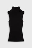 Lucca High Neck Short Sleeve Sweater-Black