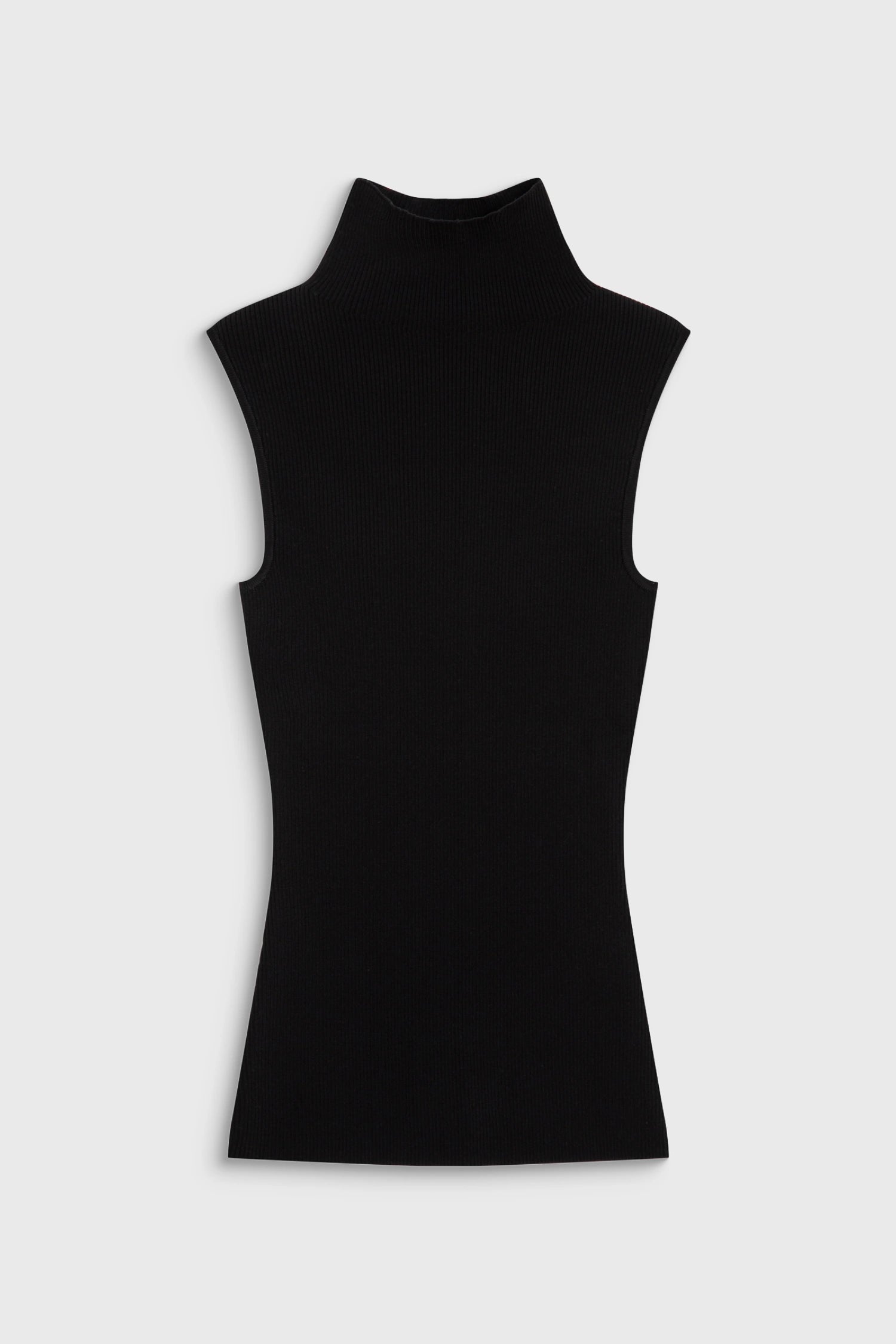 Lucca High Neck Short Sleeve Sweater-Black
