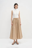 Panier Drawstring Waist Pleated Skirt