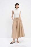Panier Drawstring Waist Pleated Skirt