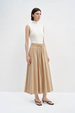 Panier Drawstring Waist Pleated Skirt