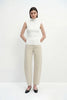 Lucca High Neck Short Sleeve Sweater-White