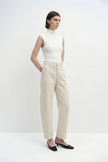 Lucca High Neck Short Sleeve Sweater-White