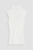 Lucca High Neck Short Sleeve Sweater-White